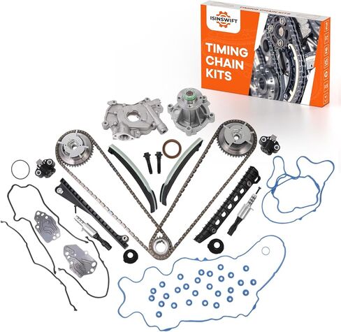 مجموعة سلسلة التوقيت، مضخة مياه مضخة الزيت ومجموعة توقيت محرك صمامات VVT، مناسبة لسيارة Ford F-150 5.4L 2004-2009، مناسبة لسيارة Lincoln Navigator 5.4L، مناسبة لسيارة Ford Expedition 5.4L OE# 5L3Z-6268-A in Kuwait