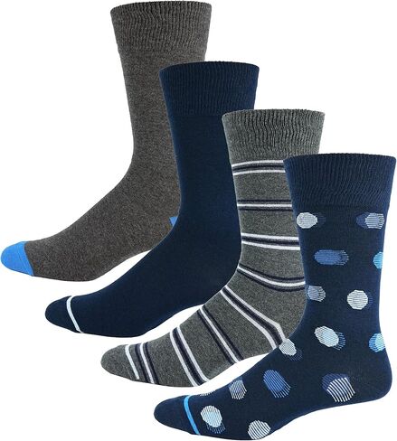 مجموعة من 4 جوارب من روبرت جراهام، أزرق، مقاس واحد in Kuwait