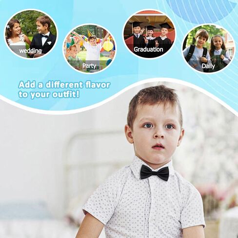 Boys Bow Tie, Kids Bow Ties for Boys 4-7, Pre-tied Clip on Kids Toddler Bowtie for Girls School Party Wedding Concert in Saudi Arabia