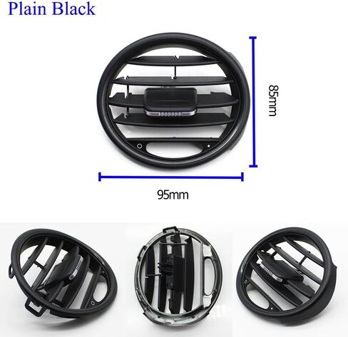 Compatible with Porsche Boxster Cayman 987, Dashboard Front Air Vent Outlet Cover Air Conditioning AC Grille Panel Trim Replacement (Plain Black) in Saudi Arabia