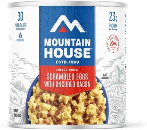 Mountain House Scrambled Eggs with Bacon | Freeze Dried Survival & Emergency Food | #10 Can | Gluten-Free in Saudi Arabia