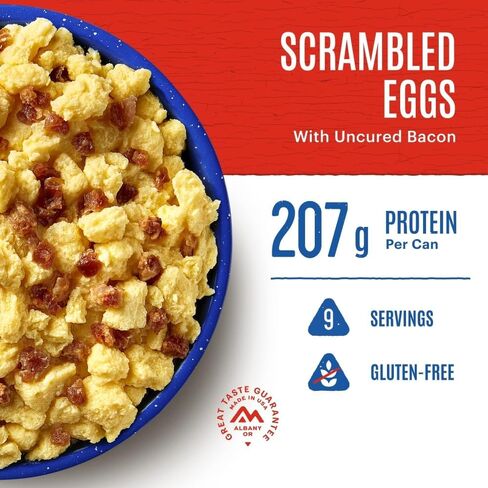 Mountain House Scrambled Eggs with Bacon | Freeze Dried Survival & Emergency Food | #10 Can | Gluten-Free in Saudi Arabia