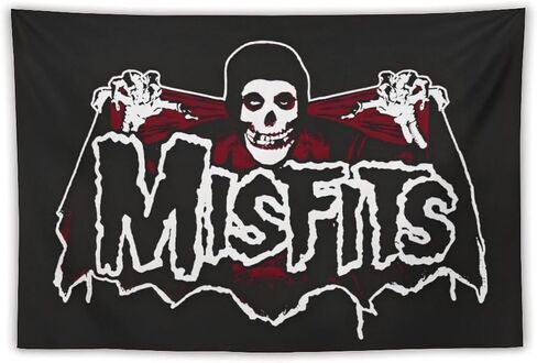 Grunge Punk Music Misfits Tapestry Decorative Wall Art Tapestries Hanging for Home College Dorm Room Decor Poster Banner Flag 40×60 inches in Saudi Arabia