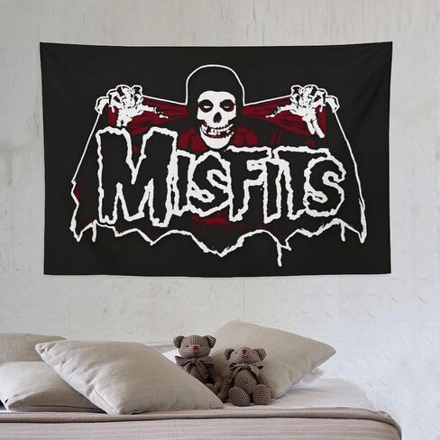 Grunge Punk Music Misfits Tapestry Decorative Wall Art Tapestries Hanging for Home College Dorm Room Decor Poster Banner Flag 40×60 inches in Saudi Arabia