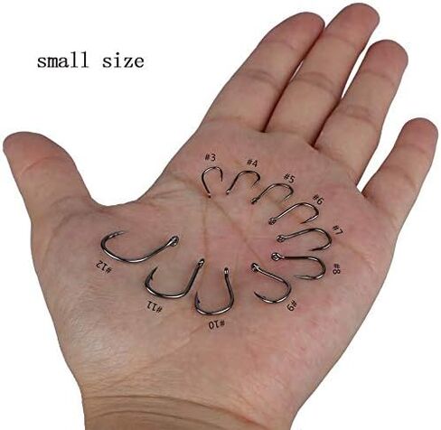 في اي بي مون مجموعة خطافات صيد السمك في المياه المالحة عالية الكربون، مجموعة خطافات صيد السمك غير الشائكة، مجموعة خطافات صيد السمك، خطافات اسماك محمولة في صندوق in Kuwait