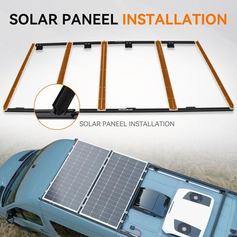 Van Roof Ladder Rack Fit for Ford Transit 148" Long Wheelbase Low/Medium/High Roof for Solar Panels Installation in Saudi Arabia