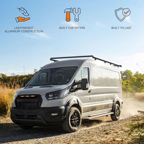 Van Roof Ladder Rack Fit for Ford Transit 148" Long Wheelbase Low/Medium/High Roof for Solar Panels Installation in Saudi Arabia