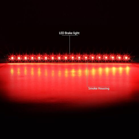 DNA MOTORING 3BL-GMCD15-LED-SM عدسة مدخنة LED عالية التركيب ضوء الفرامل الثالث [متوافق مع 15-20 Chevy Tahoe / 15-20 Suburban 3500HD] in Saudi Arabia