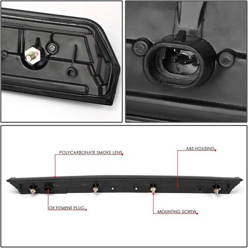 DNA MOTORING 3BL-GMCD15-LED-SM عدسة مدخنة LED عالية التركيب ضوء الفرامل الثالث [متوافق مع 15-20 Chevy Tahoe / 15-20 Suburban 3500HD] in Saudi Arabia