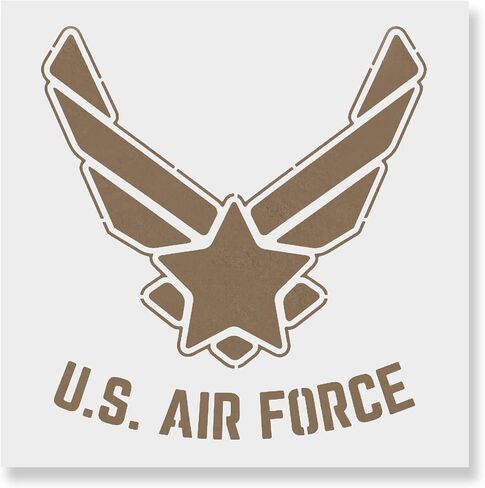 Large American Flag Stencil Set | US Military Stencils - Army, Air Force, Navy, Marines | 50 Stars | Reusable Flag Star Stencils for Painting on Wood | Spray Paint Stencils (air Force) in Saudi Arabia