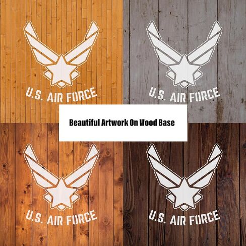 Large American Flag Stencil Set | US Military Stencils - Army, Air Force, Navy, Marines | 50 Stars | Reusable Flag Star Stencils for Painting on Wood | Spray Paint Stencils (air Force) in Saudi Arabia