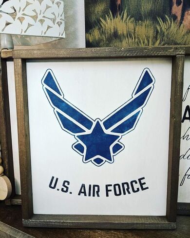 Large American Flag Stencil Set | US Military Stencils - Army, Air Force, Navy, Marines | 50 Stars | Reusable Flag Star Stencils for Painting on Wood | Spray Paint Stencils (air Force) in Saudi Arabia