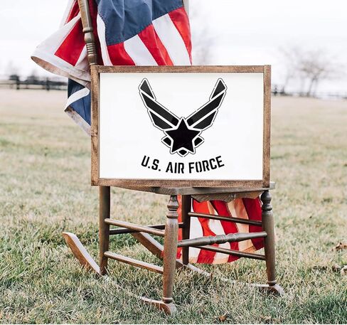 Large American Flag Stencil Set | US Military Stencils - Army, Air Force, Navy, Marines | 50 Stars | Reusable Flag Star Stencils for Painting on Wood | Spray Paint Stencils (air Force) in Saudi Arabia