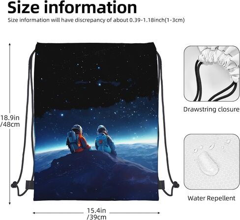 Drawstring backpack, sports gym bag with zippered side pockets foldable for sports, shopping, gym, traveling in Saudi Arabia