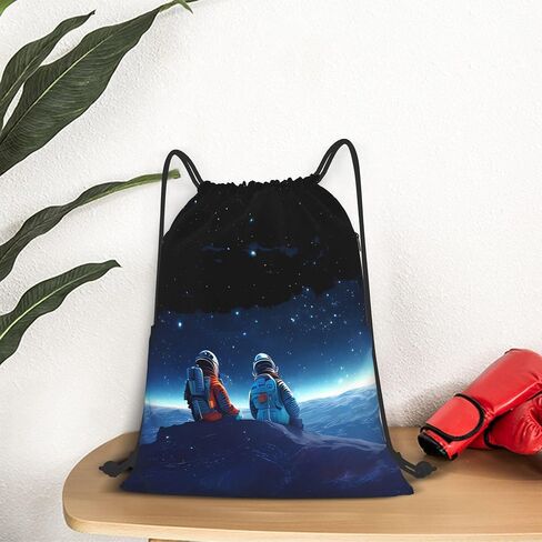 Drawstring backpack, sports gym bag with zippered side pockets foldable for sports, shopping, gym, traveling in Saudi Arabia