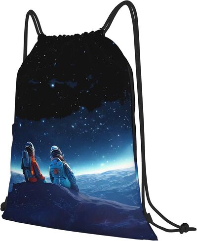 Drawstring backpack, sports gym bag with zippered side pockets foldable for sports, shopping, gym, traveling in Saudi Arabia