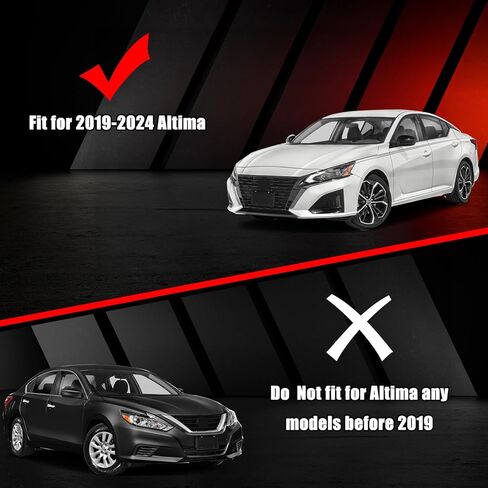 غطاء مرآة بديل مباشر أسود لامع لسيارة Nissan Altima 2019-2024، OEM #: 96374-6CA9A، نمط استبدال مباشر، وليس نمط الملصق (أسود) in Kuwait