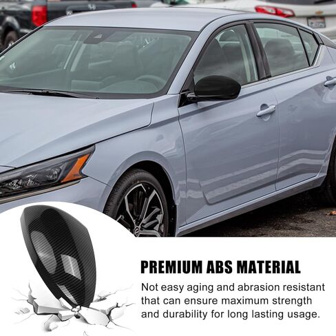 غطاء مرآة بديل مباشر أسود لامع لسيارة Nissan Altima 2019-2024، OEM #: 96374-6CA9A، نمط استبدال مباشر، وليس نمط الملصق (أسود) in Kuwait