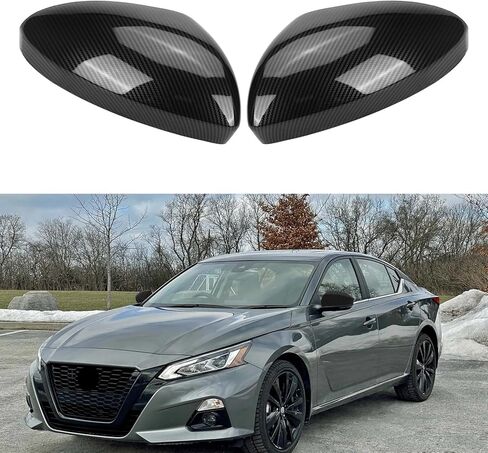 غطاء مرآة بديل مباشر أسود لامع لسيارة Nissan Altima 2019-2024، OEM #: 96374-6CA9A، نمط استبدال مباشر، وليس نمط الملصق (أسود) in Kuwait