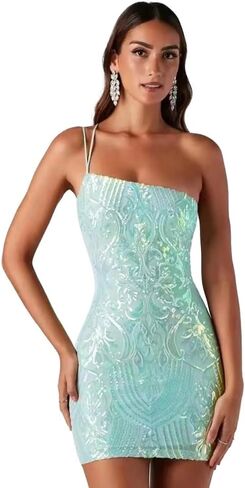 Sparkly Homecoming Dress Sequins Sparkly Formal Cocktail Prom Backless Swing Mini Cute HOCO Dresses in Saudi Arabia
