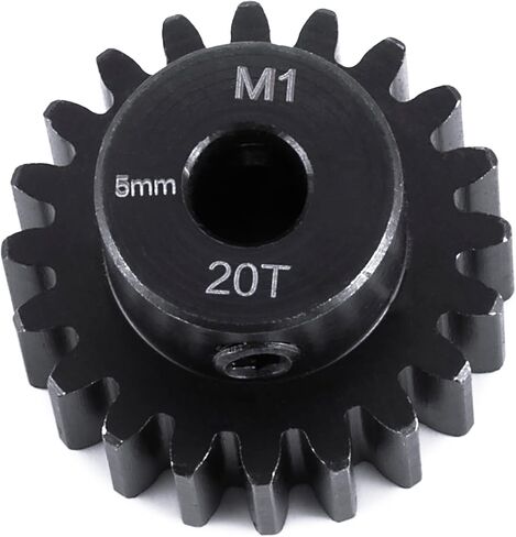 CrMo Steel 5mm M1 Pinion Gear 20T-25T Motor Gears for 1/8 ARRMA KRATON 6S 1/10 Arrma HSP Redcat Losi HPI E-Revo VXL MAXX (20T) in Saudi Arabia