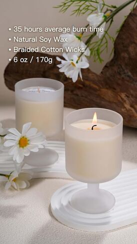 Scented Candles | Natural Soy Candle | Creative and Exquisite Glass Cup Aromatherapy Candle Decoration | 30 Hour Burn Time | 6oz | Fall Gifts for Women Men in Saudi Arabia