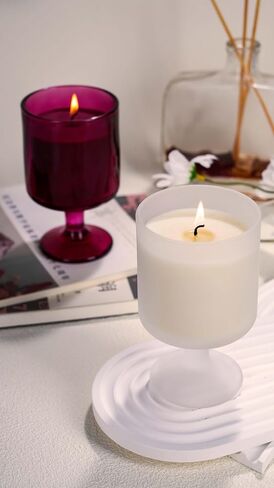 Scented Candles | Natural Soy Candle | Creative and Exquisite Glass Cup Aromatherapy Candle Decoration | 30 Hour Burn Time | 6oz | Fall Gifts for Women Men in Saudi Arabia