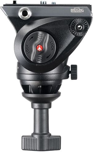 Manfrotto MVH500AH,755CX3 Lightweight Fluid Video System with Carbon Fiber Legs (Black) in Kuwait