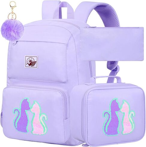 مجموعة حقيبة ظهر AGSDON مكونة من 3 قطع للفتيات والأولاد، وحقيبة كتب مدرسية للكمبيوتر المحمول وحقيبة غداء، وحقائب ظهر مقاومة للماء مقاس 15.6 بوصة in Kuwait