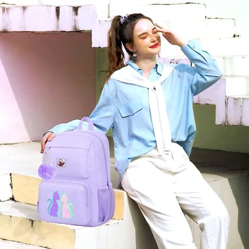 مجموعة حقيبة ظهر AGSDON مكونة من 3 قطع للفتيات والأولاد، وحقيبة كتب مدرسية للكمبيوتر المحمول وحقيبة غداء، وحقائب ظهر مقاومة للماء مقاس 15.6 بوصة in Kuwait