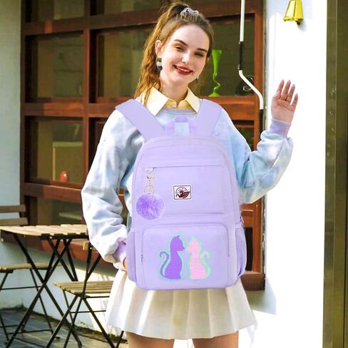 مجموعة حقيبة ظهر AGSDON مكونة من 3 قطع للفتيات والأولاد، وحقيبة كتب مدرسية للكمبيوتر المحمول وحقيبة غداء، وحقائب ظهر مقاومة للماء مقاس 15.6 بوصة in Kuwait