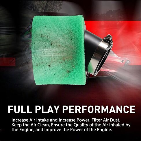 WOOSTAR 42 مم منظف فلتر الهواء الرغوي استبدال أنبوب الرقبة المستقيمة لـ 4 السكتة الدماغية 50cc 70cc 90cc 110cc 125cc ATV 4 عجلات رباعية الترابية دراجة الذهاب كارت حفرة دراجة دراجة تريل الدراجة الخضراء in Kuwait