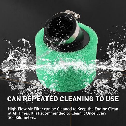 WOOSTAR 42 مم منظف فلتر الهواء الرغوي استبدال أنبوب الرقبة المستقيمة لـ 4 السكتة الدماغية 50cc 70cc 90cc 110cc 125cc ATV 4 عجلات رباعية الترابية دراجة الذهاب كارت حفرة دراجة دراجة تريل الدراجة الخضراء in Kuwait