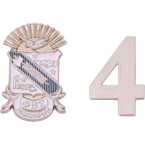 Phi Beta Sigma Lapel Pin PBS Gomab D9 Divine 9 Cross Over Initiation Enamel Fraternity Formal Wear Blazer Jacket (Line Number Pin Set - #4)