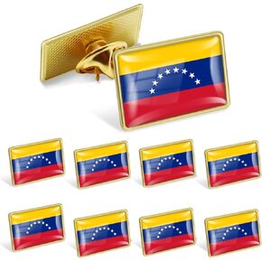 12/25/50/100Pack Official Bandera de venezuela Flag Pins Bulk - Metal Venezuelan National Lapel Pin