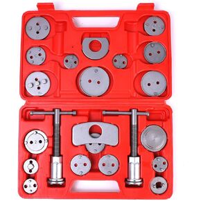 Heavy Disc Brake Caliper Compression Tool，22pc Professional Piston Compressor Tool Set for Automotive Brake Pad Replacement (Blue)