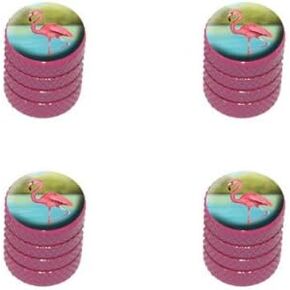 GRAPHICS & MORE Flamingo Tire Rim Wheel Aluminum Valve Stem Caps - Pink Color