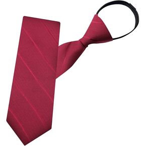 Upgrade Men Zipper Ties Easy On Zip Up, Men's Pre Tied 3.15" (8CM), Necktie Black Ties