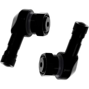 2 PCS Motorcycle Tire Valve Stems, 90 Degree Angle Metal Motorcycle Wheel Valve Stem, Aluminum Alloy Tire Tubeless Valve Stems with Rubber Ring, Motorcycle Accessories (Silver)