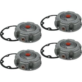 Torque 4 PCS 3434249 Aluminum Hub Caps for Steer Axle (Replaces Stemco 343-4249, SKF 1613, 1703, 1753)