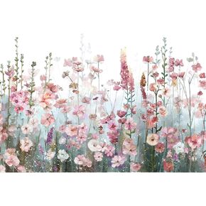SUGMAR DIY 5D Diamond Art Painting Kits for Adults Diamond Art Pink Flower Full Drill Crystal Rhinestone Embroidery Craft Kits for Home Wall Decor Gifts, 16x20inch