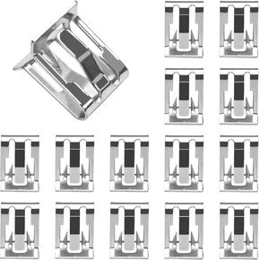 15PCS Car Trim Panel Metal Retainer Clip, Universal U-Shaped Car Dashboard Console Fastener Replaces OEM#11588650, Dash Retainer Clips for Chevy Buick GMC Cadillac Saturn Tucks SUV