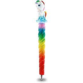Rainbow Unicorn Novelty Pen - Cute & Unique Kids & Adults Office Supplies Ballpoint Pen, Fairy Tale Fantasy Writing Pen Instrument For School and Office