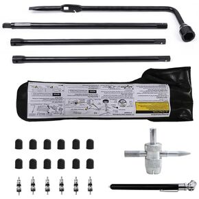 Spare Tire Removal Tool Kit Tire Lug Wrench Handle Tire Removal Replacement Kit Fit For Chevrolet Chevy Silverado Avalanche Gmc Yukon Sierra Suburban Tahoe Cadillac (22mm)