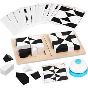 Vaguelly Hidden Building Puzzle Block Toy,Brain Teaser Puzzle Logic Toys for Kids,STEM Montessori Early Educational Toys,40 Challenges Cards,Christmas Stocking Stuffer for Boys Girls