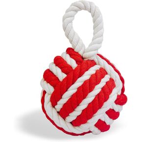 Cute Decorative Rope Door Stop, Cotton Door Stop with Handle for Floor, Ivory (5.9x12.6 in) Nautical Doorstop Bookend Weighted Door Stopper for Bottom of Door (1 Pack)