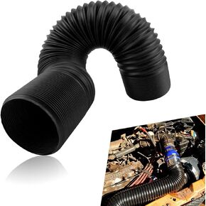 1 PC Car Inlet Cold Air Intake Hose, Flexible Vehicle Feed Pipe Replacement, Universal Stretchable Waterproof Durable Automotive Tube Accessories for Truck SUV Car (Black #76MM)