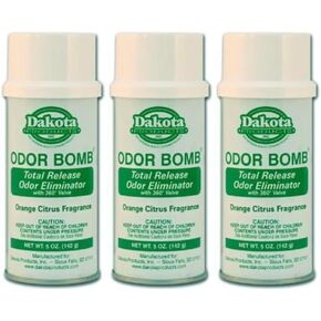 Dakota Odor Bomb Car Odor Eliminator - Orange Citrus - 3 Pack