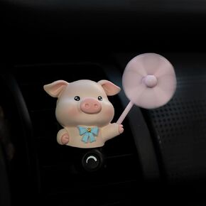ADR. Cute Pig Car Scent Air Fresheners Vent Clips Aroma Diffuser Interior Decor Accessories (Pig)