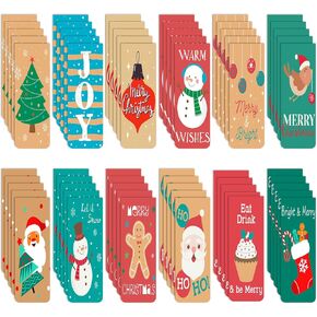 60 Pieces Christmas Magnetic Bookmarks Cute Cartoon Santa Snowman Reindeer Pattern Bookmarks Magnet Page Marker Xmas Page Clip for Adults Christmas Holidays Party Present Supplies(Deer)